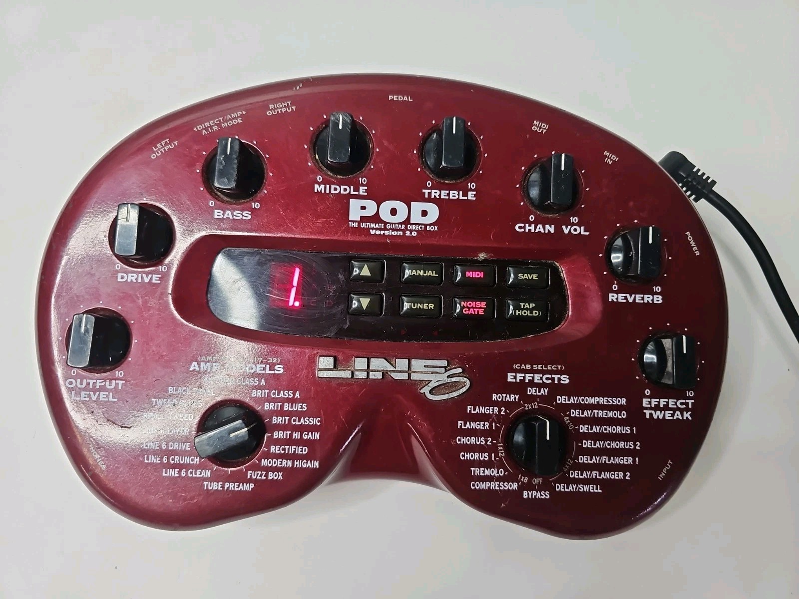 Line 6 POD 2.0 Multi-Effects Guitar Effect Pedal