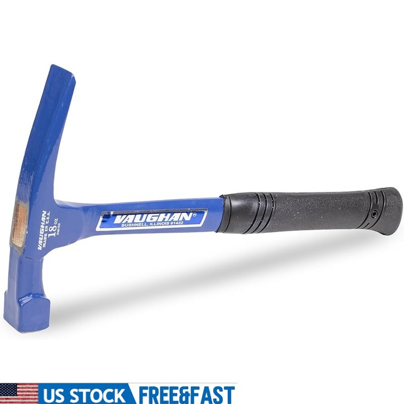 Masonry Hammer 18oz Steel Handle Breaking Chipping Concrete Brick Rock New