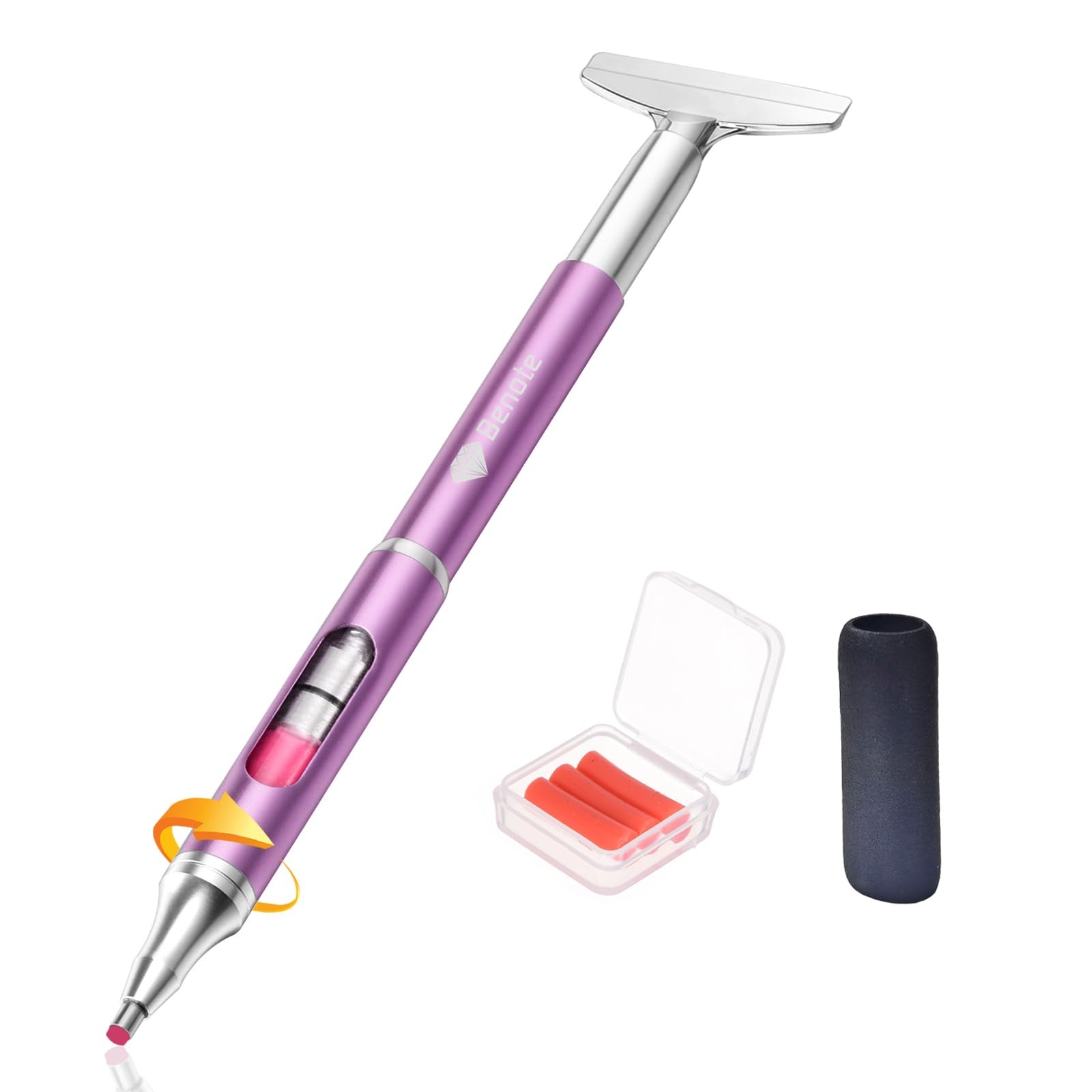 Refillable Diamond Art Painting Wax Pen with Metal Correction Plate for 5D DIY