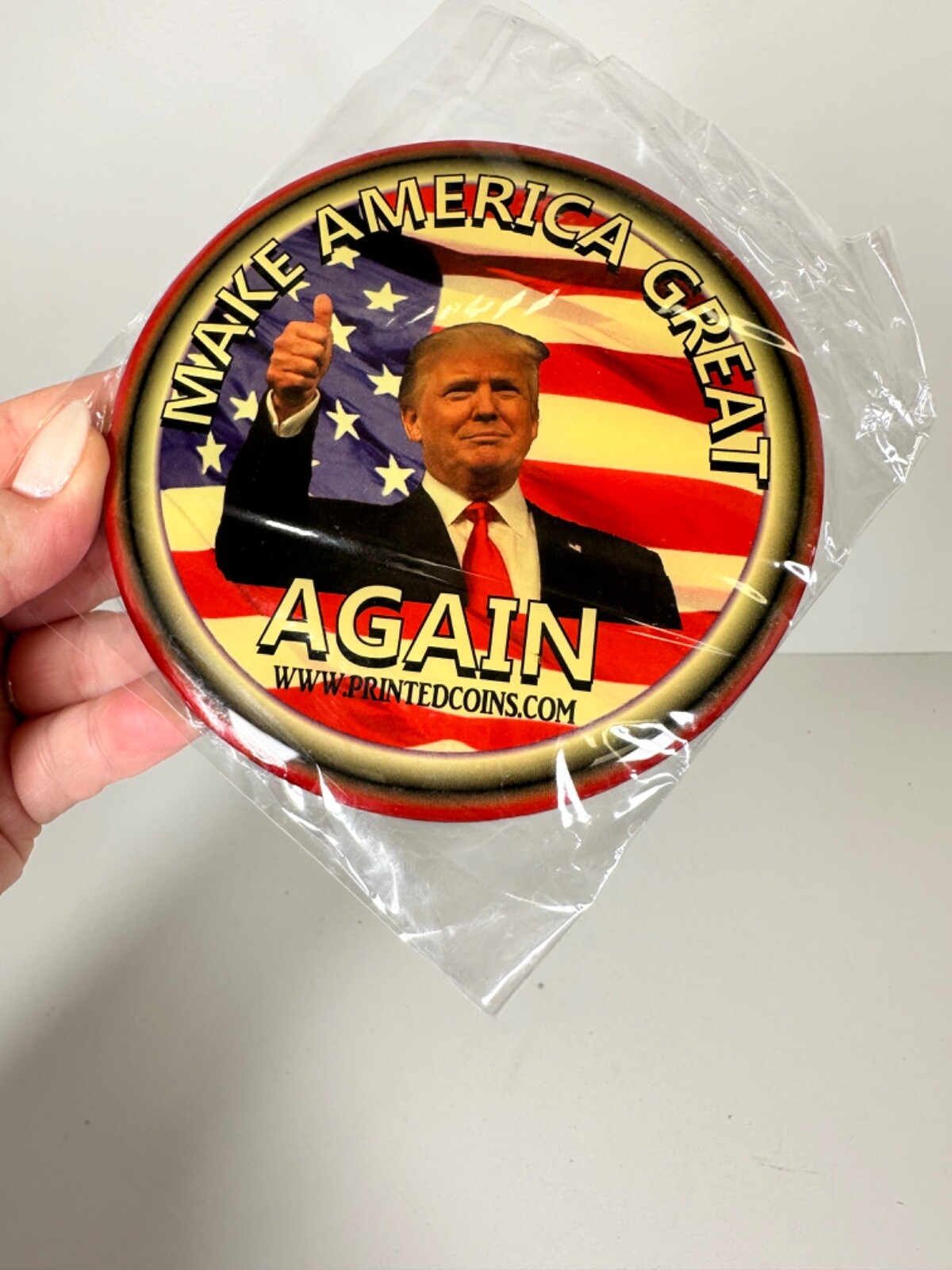NEW! Round 5" President Donald J. Trump Car Magnet CAR HOUSE BOAT WATERPROOF