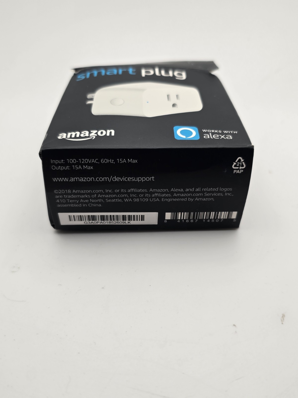 Amazon Alexa Smart Plug Wall Adapter OPEN BOX