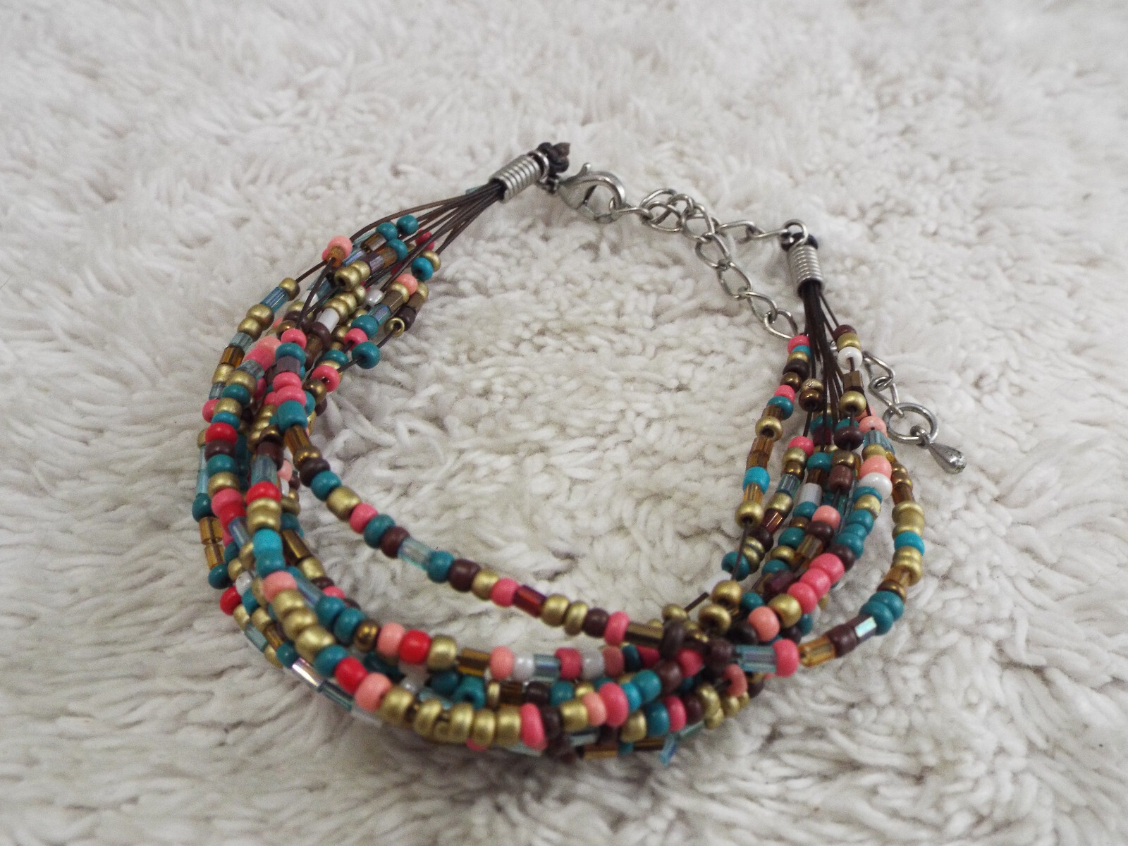Colorful Micro Glass Bead Bracelet (A58)