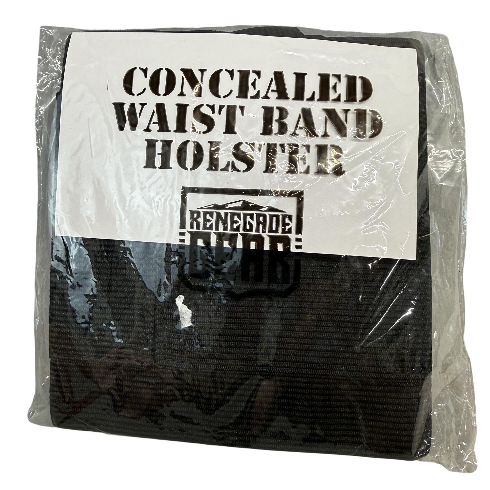 Renegade Gear Concealed Waist Band Holster Black Elastic Belly Gun Pistol