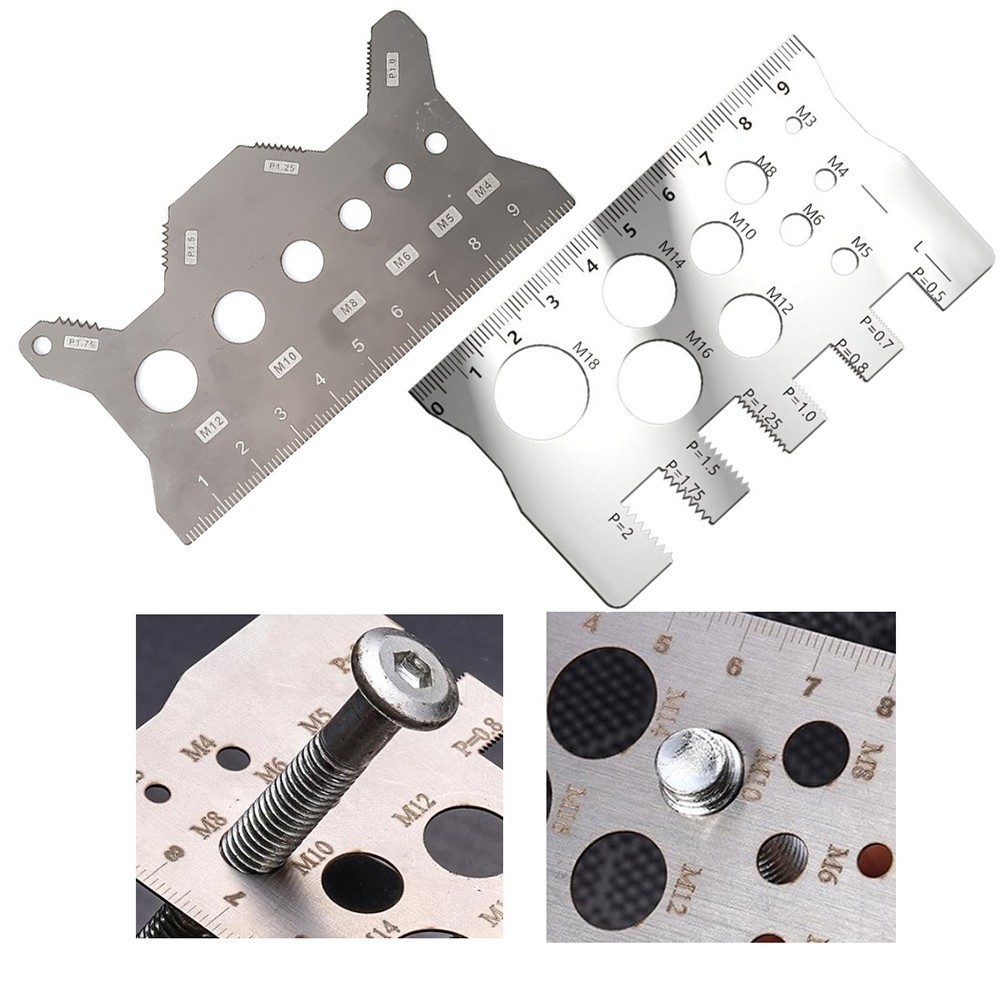 2PCS Screw Thread Pitch Gauge for Measuring Various Screw Specifications