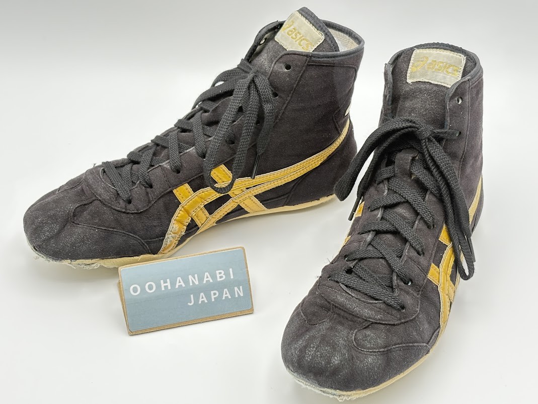 ASICS EX-EO Old model Wrestling Boxing shoes TWR900 US 8 26.0cm Black Gold USED