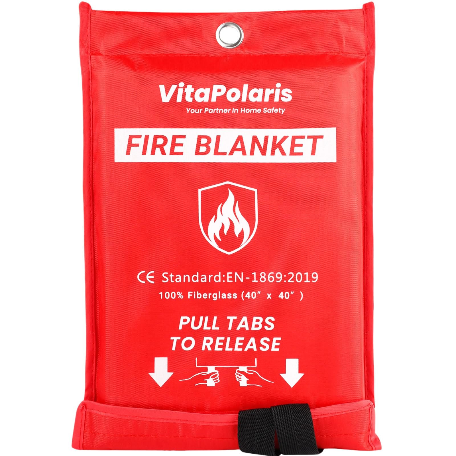 Heavy-Duty Fire Blanket, 1 Pack – Fireproof Fiberglass Blanket for Kitchen, H...