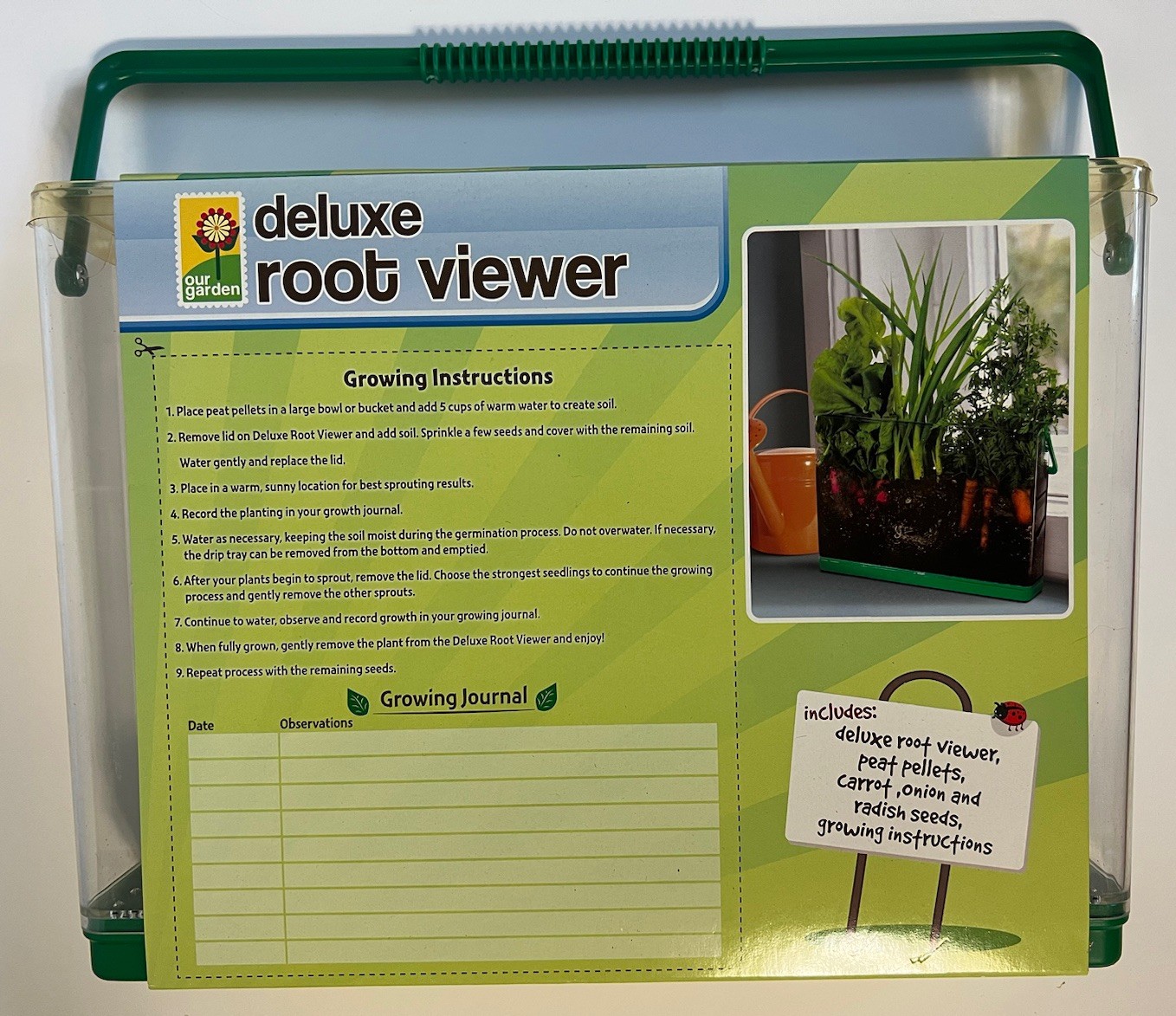 Toysmith Our Garden Root Viewer Science Educational See Through Planter Box NOS