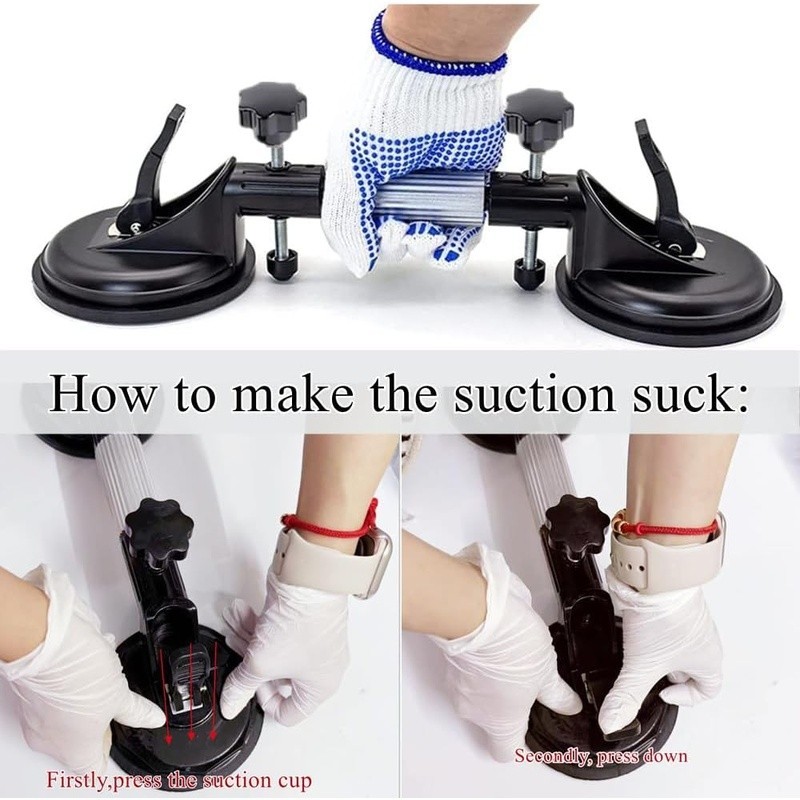 Heavy Duty Dual Hand Suction Cup Seam Setter Tool Aligning Flat Surfaces 50KG US