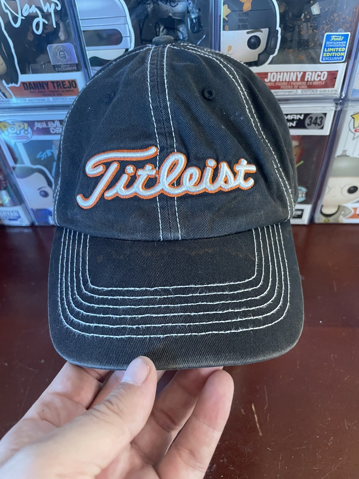 Stained - Titleist x San Francisco Giants Strapback Golf Hat / Cap - Black