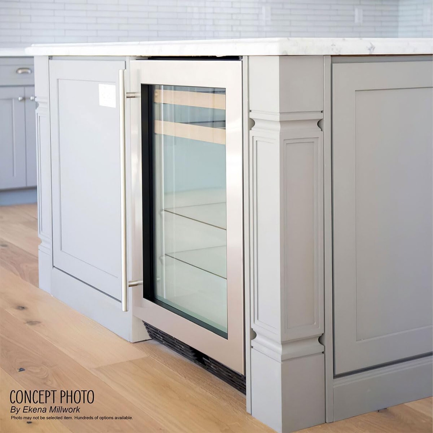 Ekena Millwork COL05X05X35KERW Kent Raised Panel Cabinet Column (Top Block: 6...