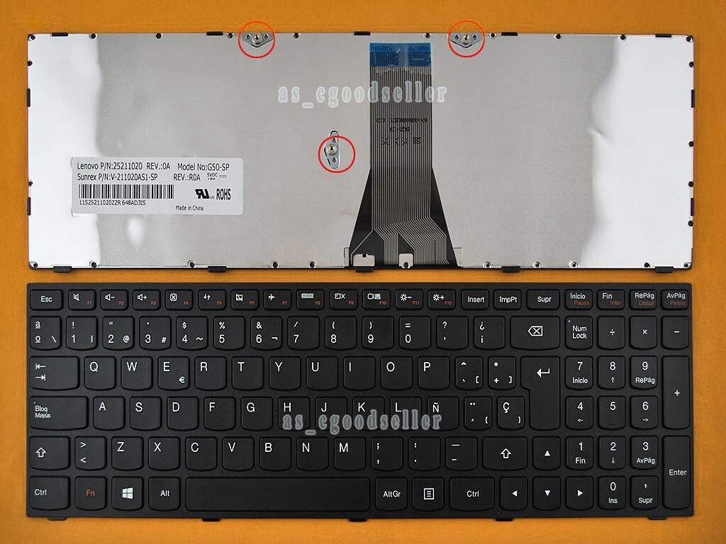 New for Lenovo B50-30 B50-30 Touch B50-45 B50-70 B50-80 Keyboard Spanish Teclado
