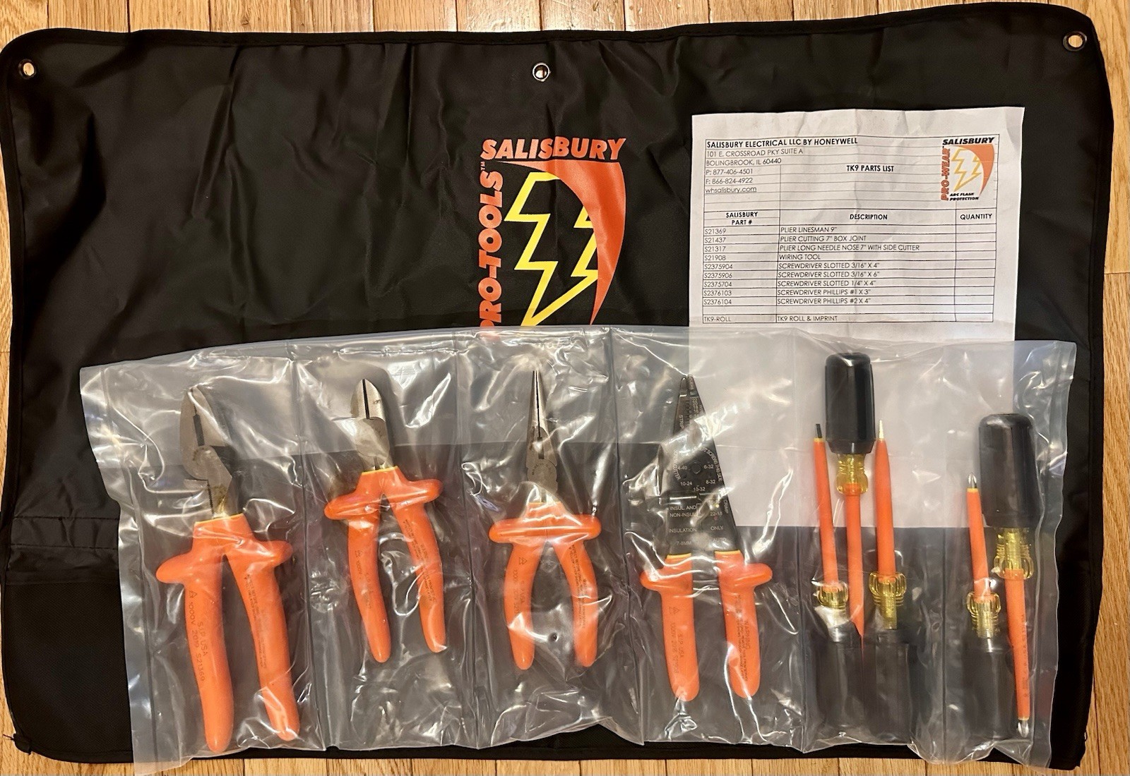 Salisbury Electrical By Honeywell TK9 Lineman’s 9 Piece Tool Kit *Fast Shipping*