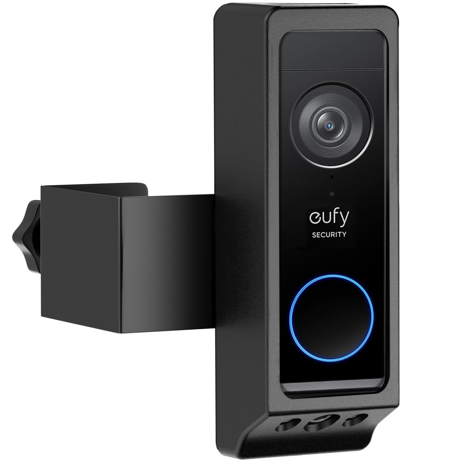 Anti-Theft Video Doorbell Mount for Eufy E340/Wyze Duo Cam Black