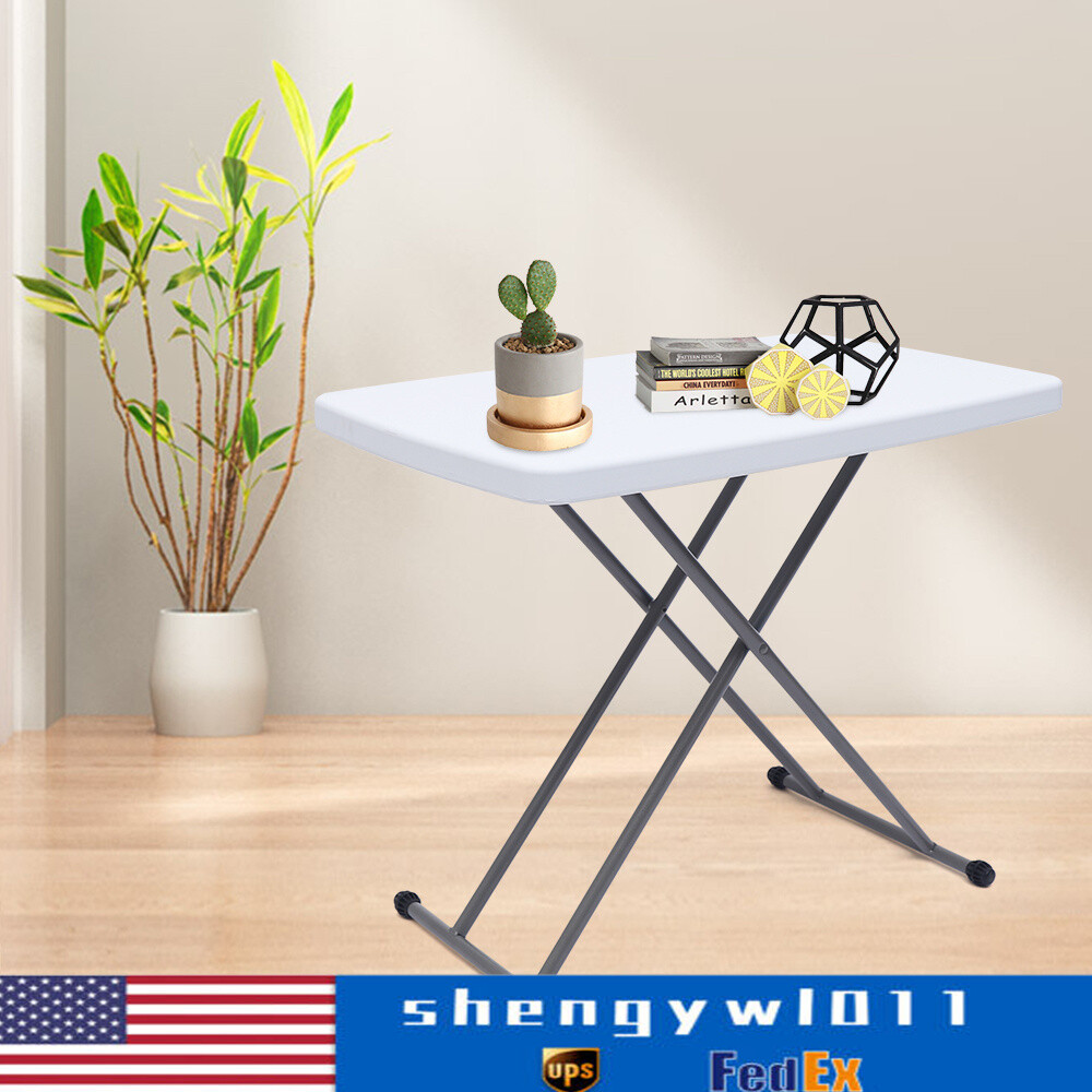 Height Adjustable Folding Table Snack Desk Laptop Table Small Computer Desk