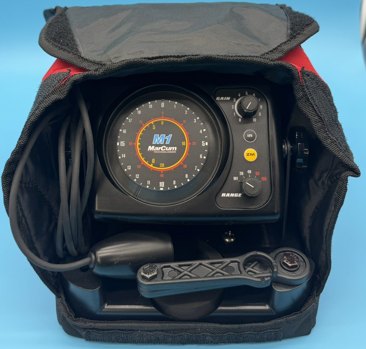 MarCum M1 Flasher System Fish Finder 3-color Sonar Ice System, Black (MAC002892)