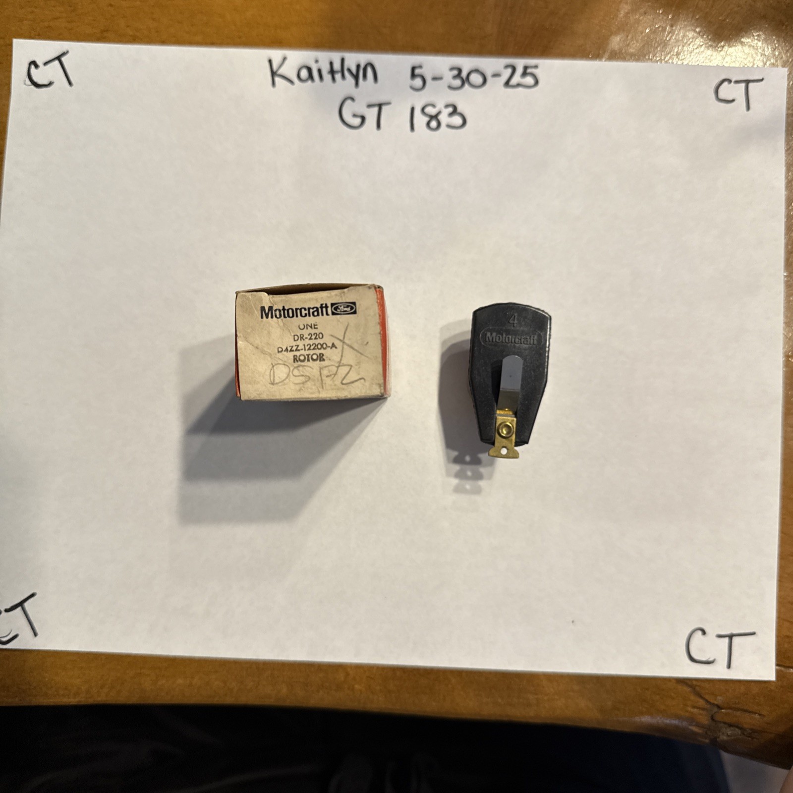New Genuine Ford D4ZZ-12200-A Engine Ignition Distributor Rotor   #F12