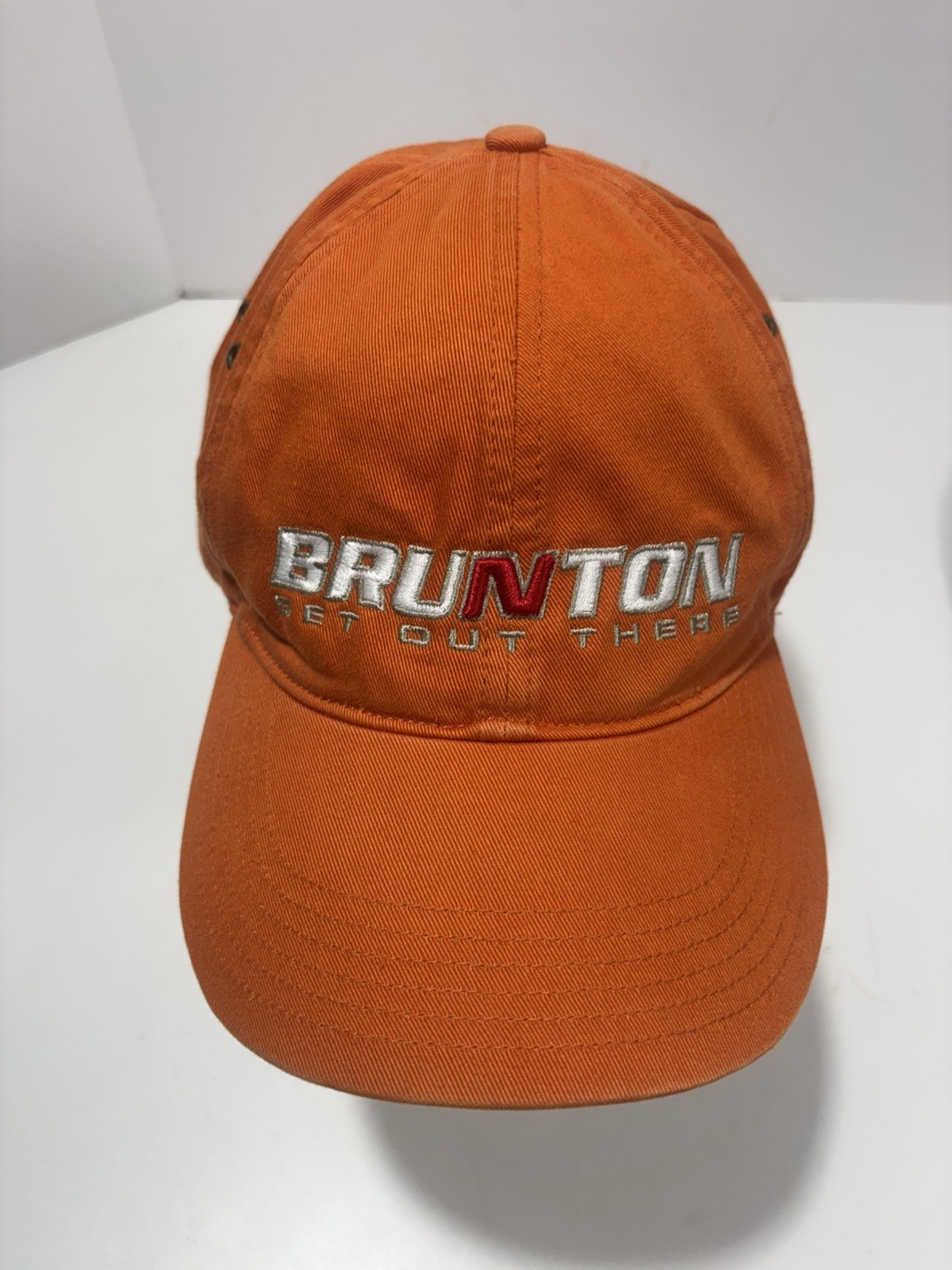 Brunton Get Out There Orange Drab Fabric Back Baseball Cap Hat with Buckle Strap