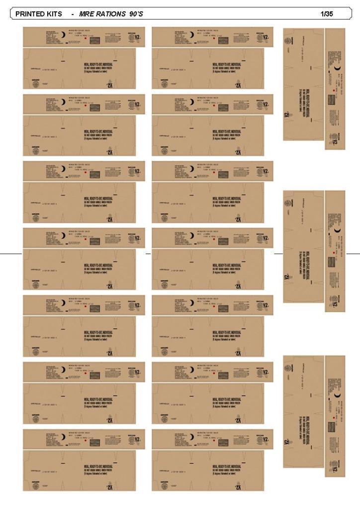 US ARMY MRE RATIONS BOXES 90´S  1/35