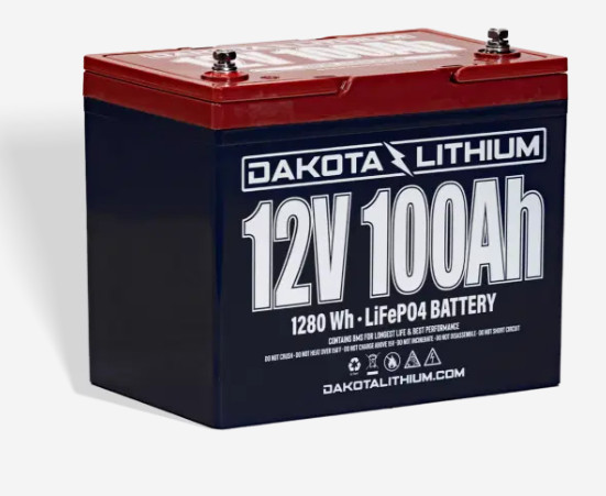Dakota Lithium 12V100Ah LiFePO4 Battery Trolling Motor RV Solar Heated