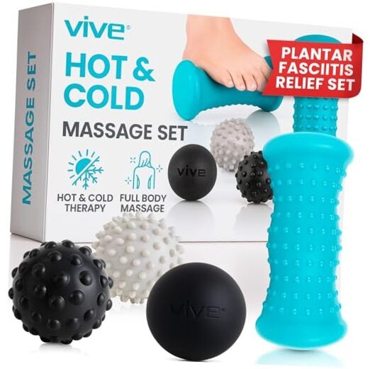 Massage Ball Set (4 Piece) - Plantar Fasciitis Relief Foot Pain 4 Piece Set