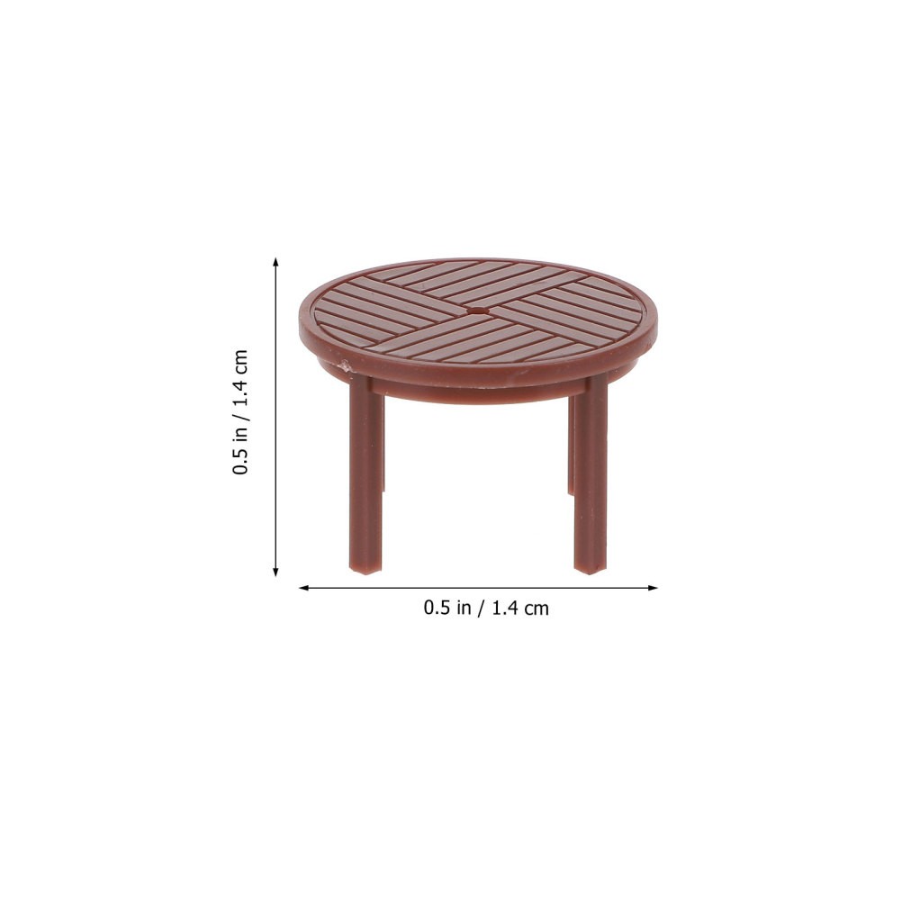 4 Sets Mini Table Chair Set Plastic Playhouse Decor Children Plaything Accessory