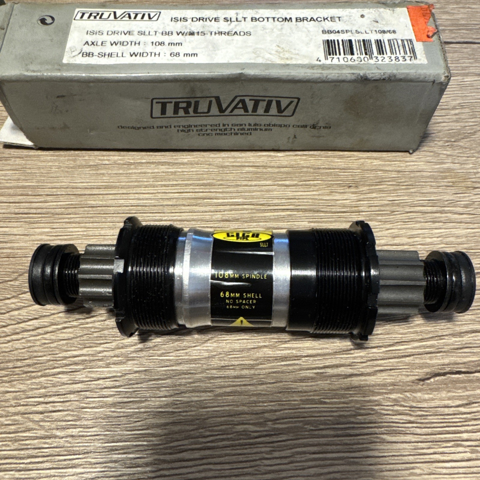 ISIS Bottom Bracket Axle "TRUVATIV GIGA PIPE" 108Mm 1.37 X 24 Tpi (Ref 480)