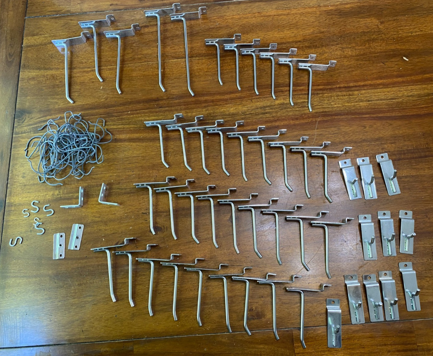 Retail Slatwall Scanner Hooks Lot of 49 Metal Various Sizes + Extras