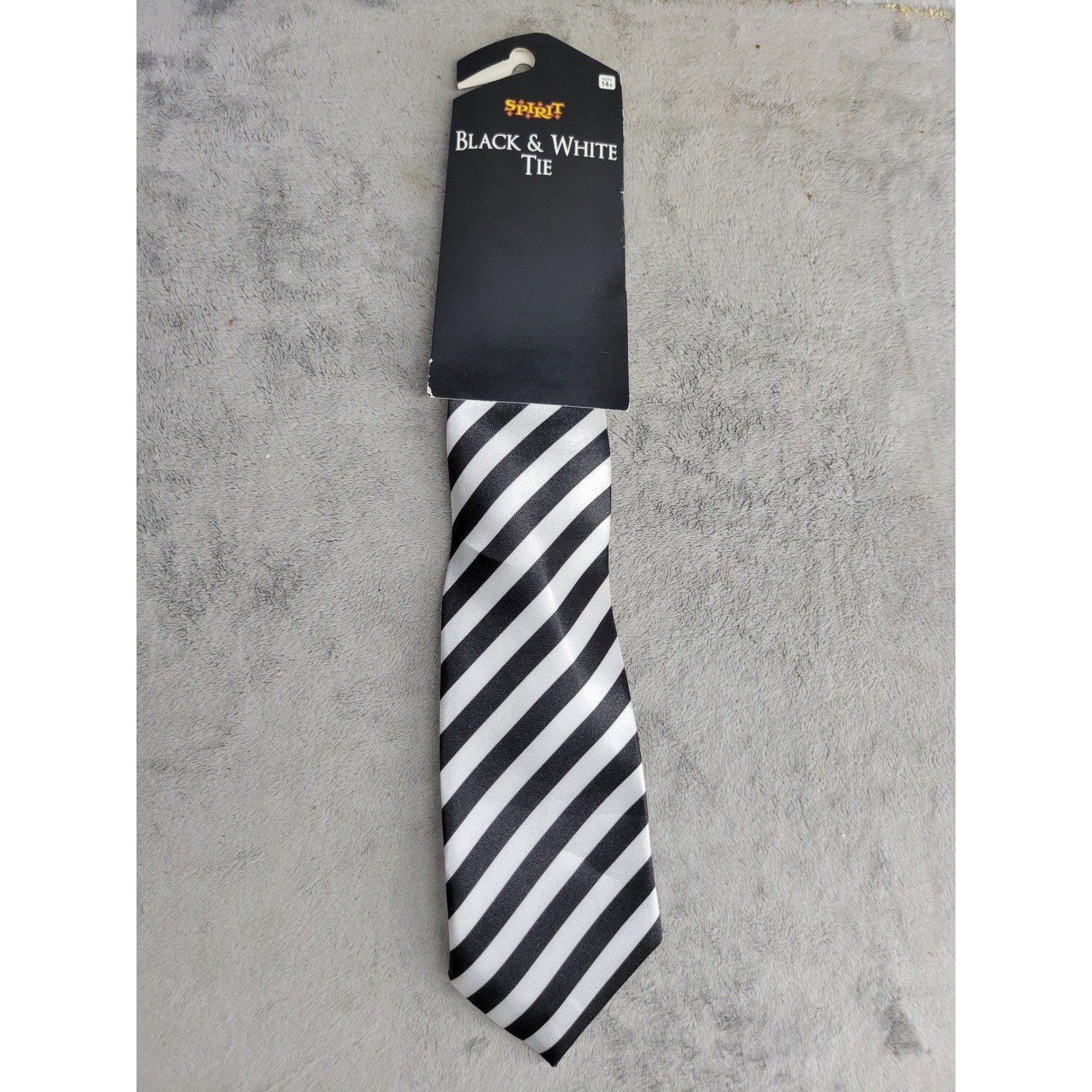 Spirit Halloween Black White Striped Costume Tie One Size Cosplay Party