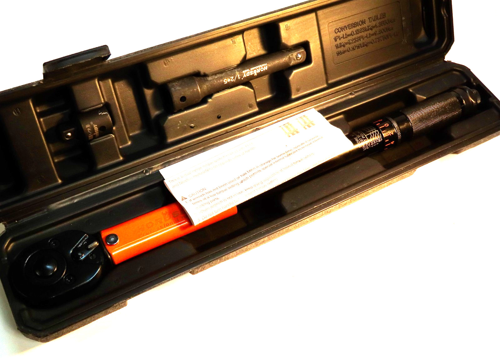 Horusdy Professional 1/2-Inch Torque Wrench Click Type Ratcheting New Orig Box