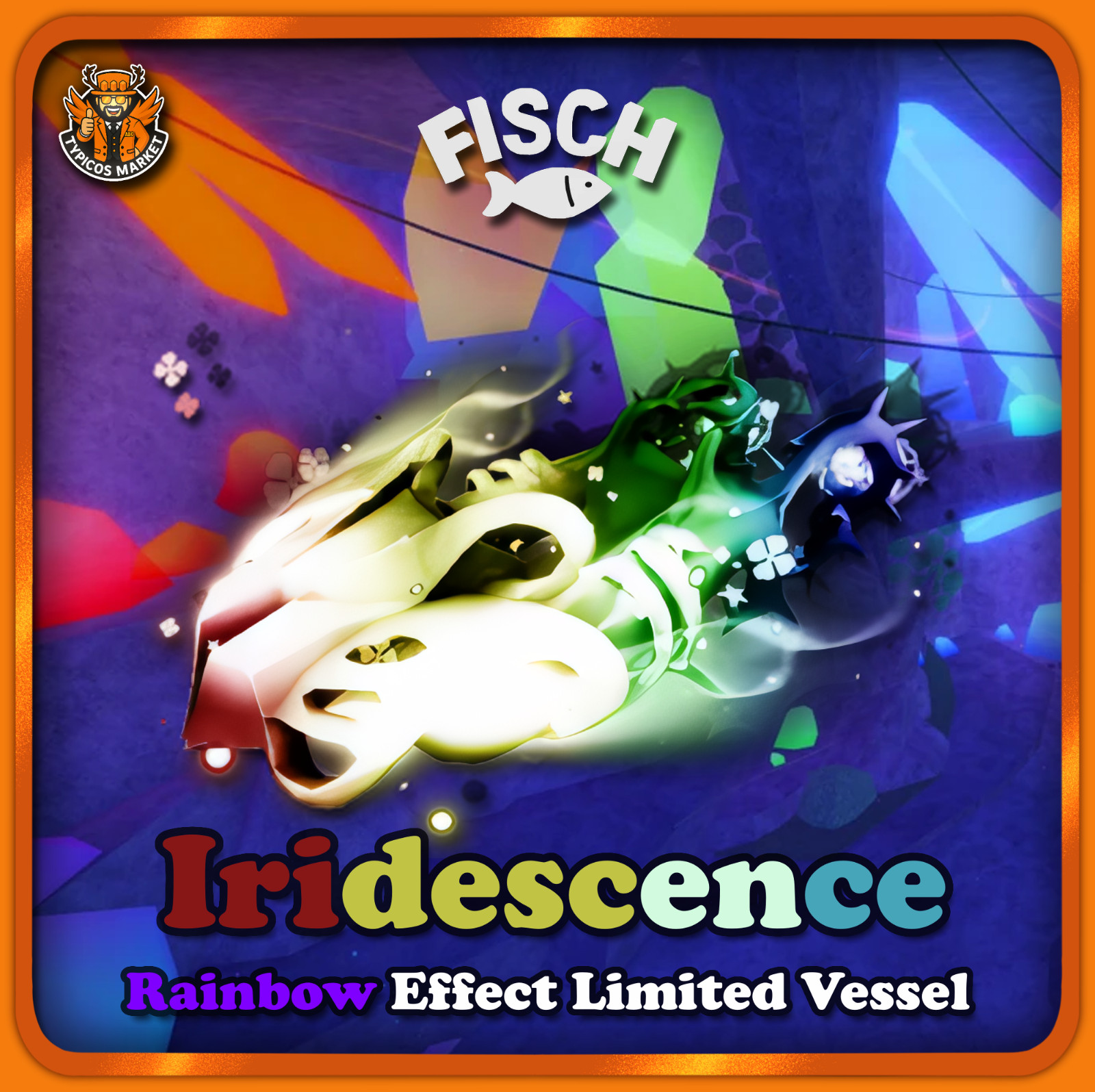 🌈[FISCH] - Iridescence - [Rainbow Effect Changing Colours Limited Boat]🚤
