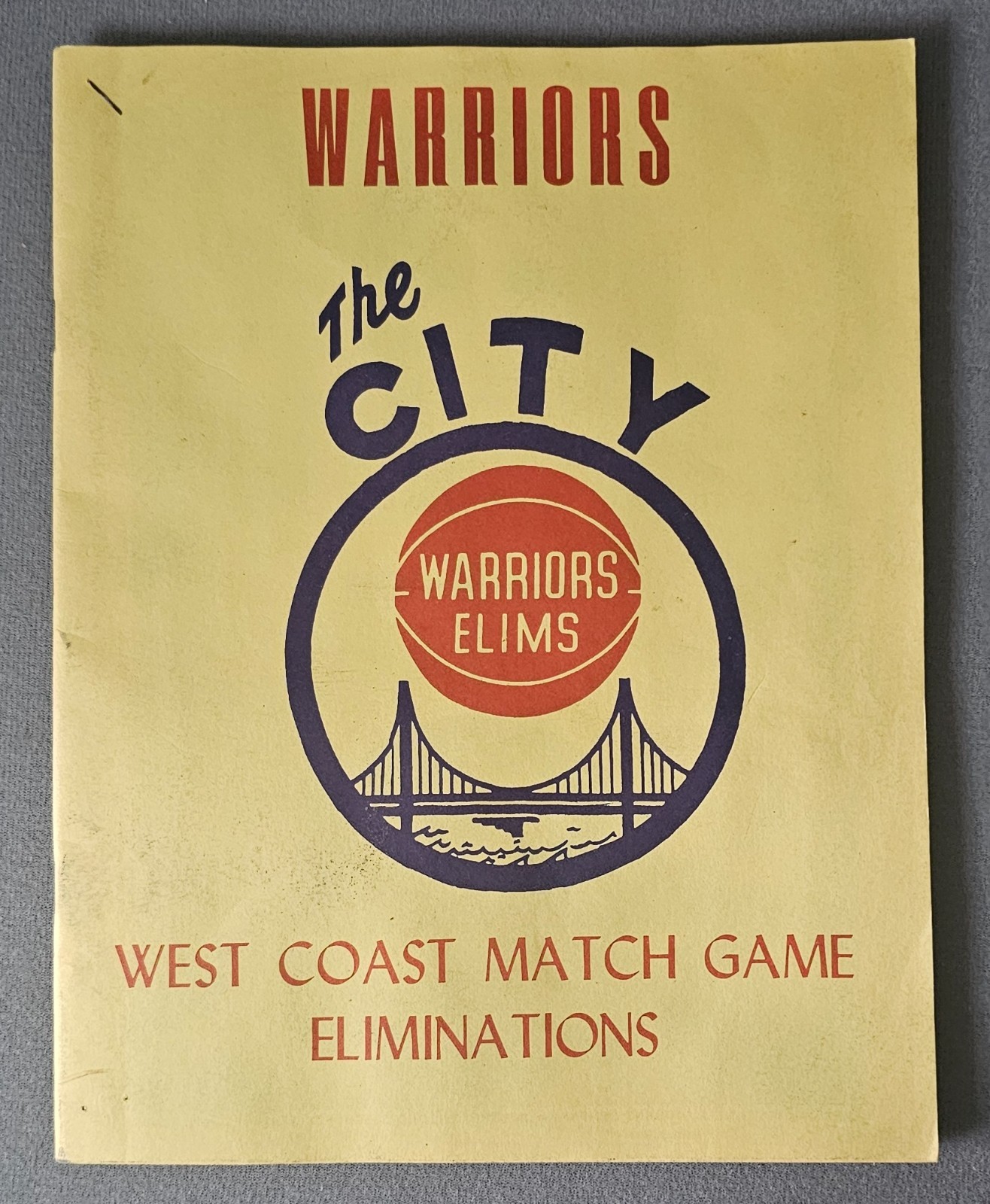 Rare Official Program West Coast Match Game "Warriors Elims" bowling tournament