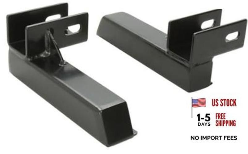 RealTruck  Hardware Kit for 2" Riser Tonneau Adapter Kit, Black, No Drill |