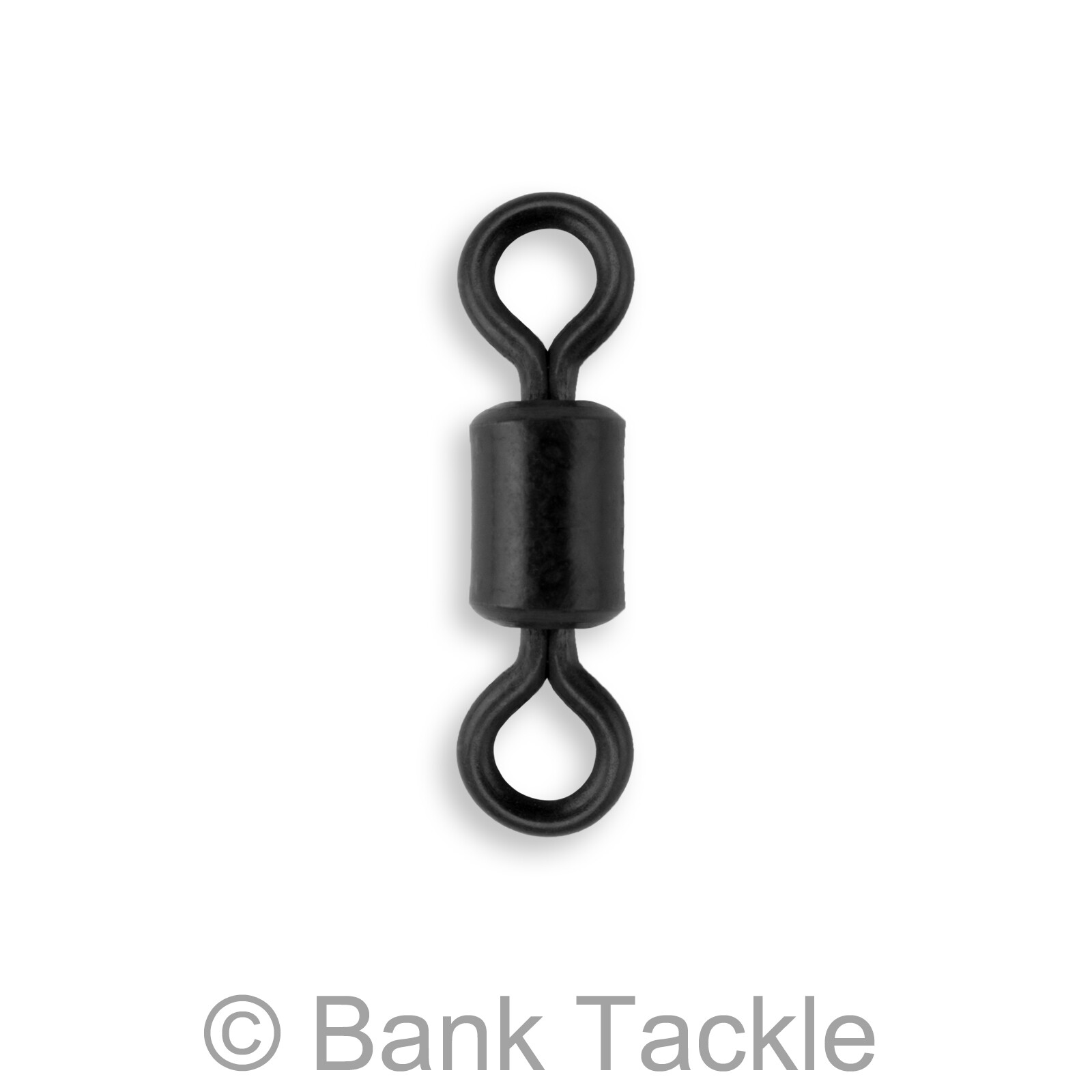 Carp Fishing Swivels Size 8 Rolling Barrel Matt Black Coating Fit Lead Clips (S)