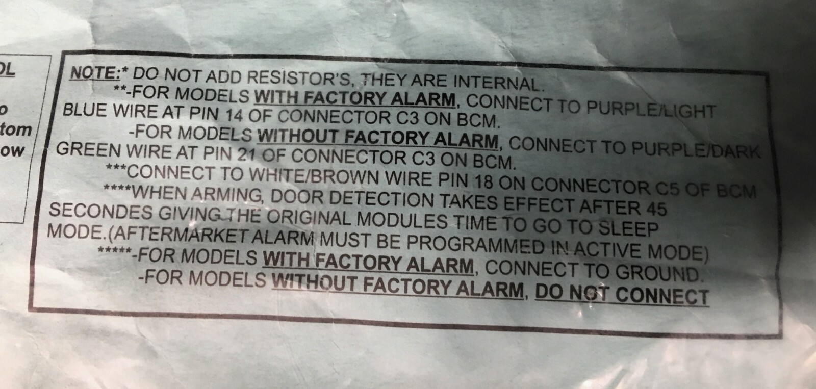 AST CAR2 MULTI FUNCTION MODULE DOORLOCK, ALARM CONTROL AND TRANSPONDER BYPASS