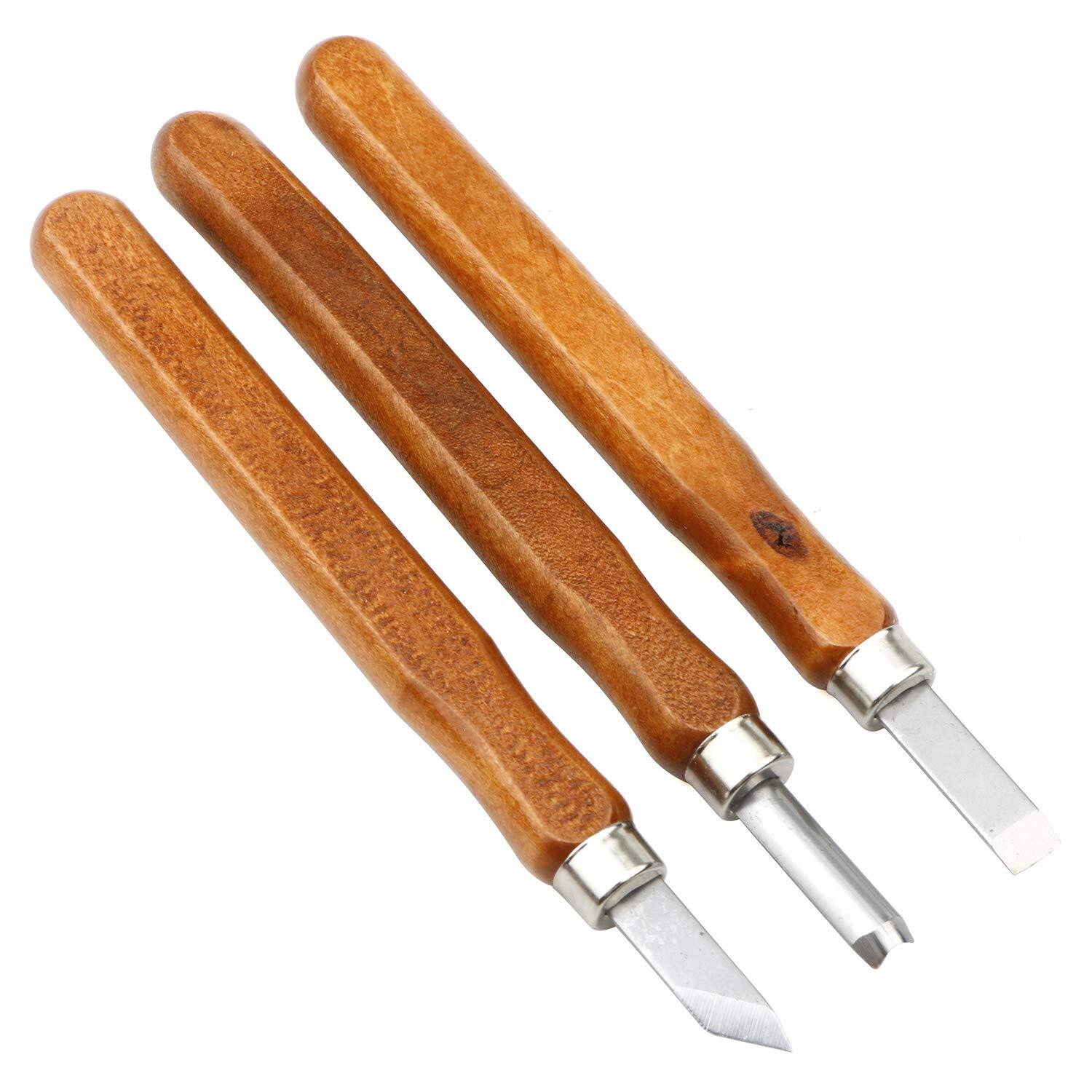 3 PCS Wood Carving Knife Set SK5 Wood Carving Tools Hand Carving Tool Set for...