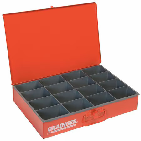 Durham Mfg 113-17-S1158 Steel, 16 Compartments, 12 1/2 In D X 3 1/8 In H X 18