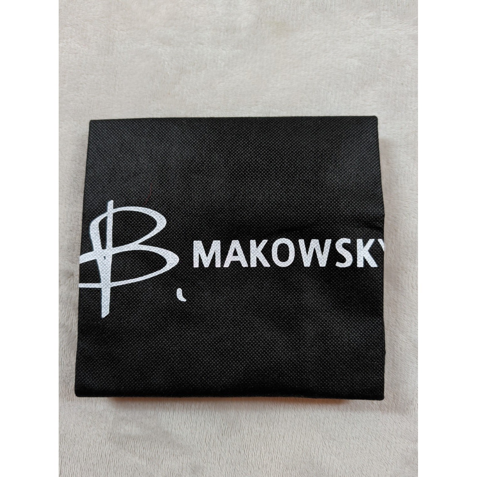 B. Makowsky Black Handbag Dust Bag Logo Protective Storage Cover Accessory