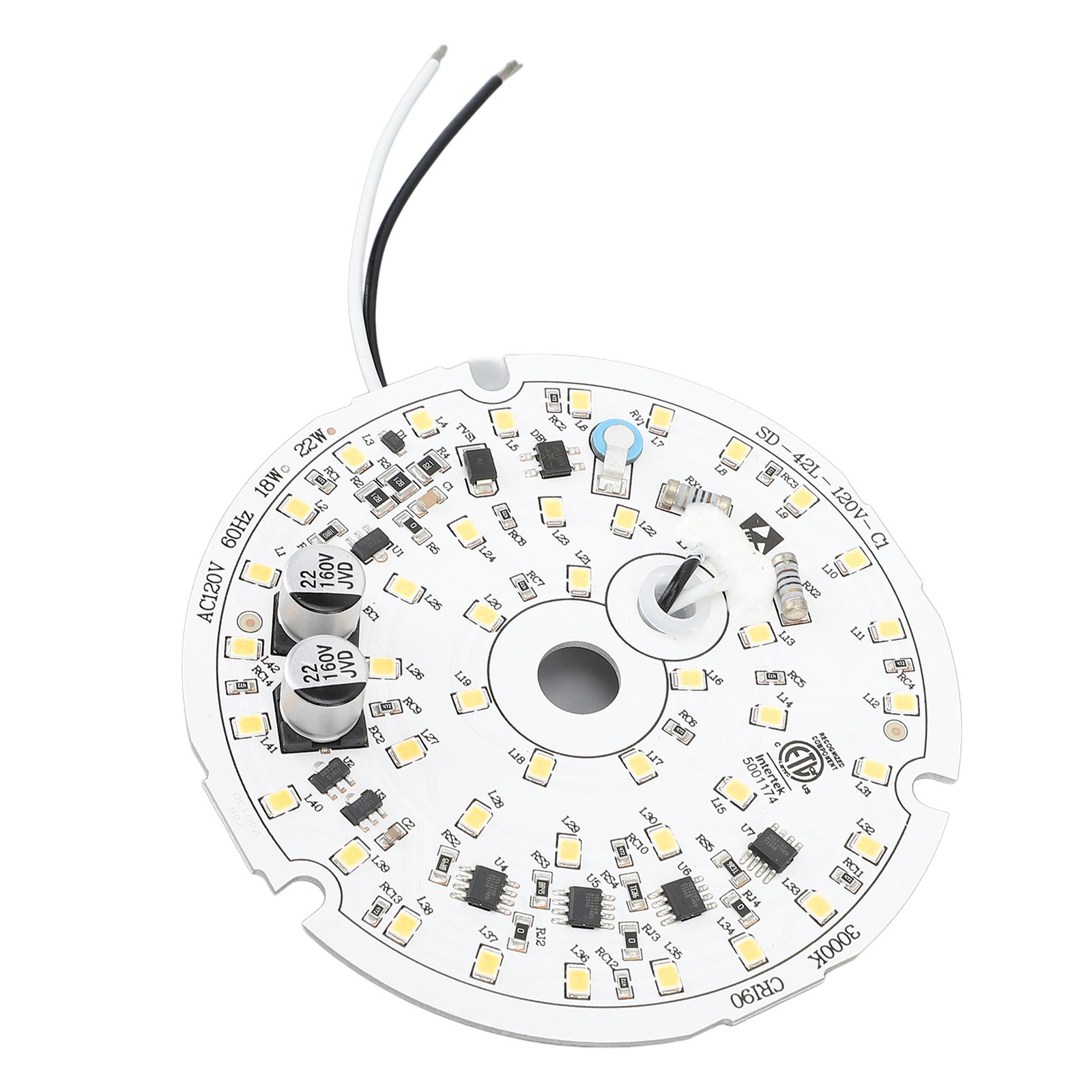 3000K Ceiling Fan Light Replacement Panel 18W Dimmable LED Board Warm Light