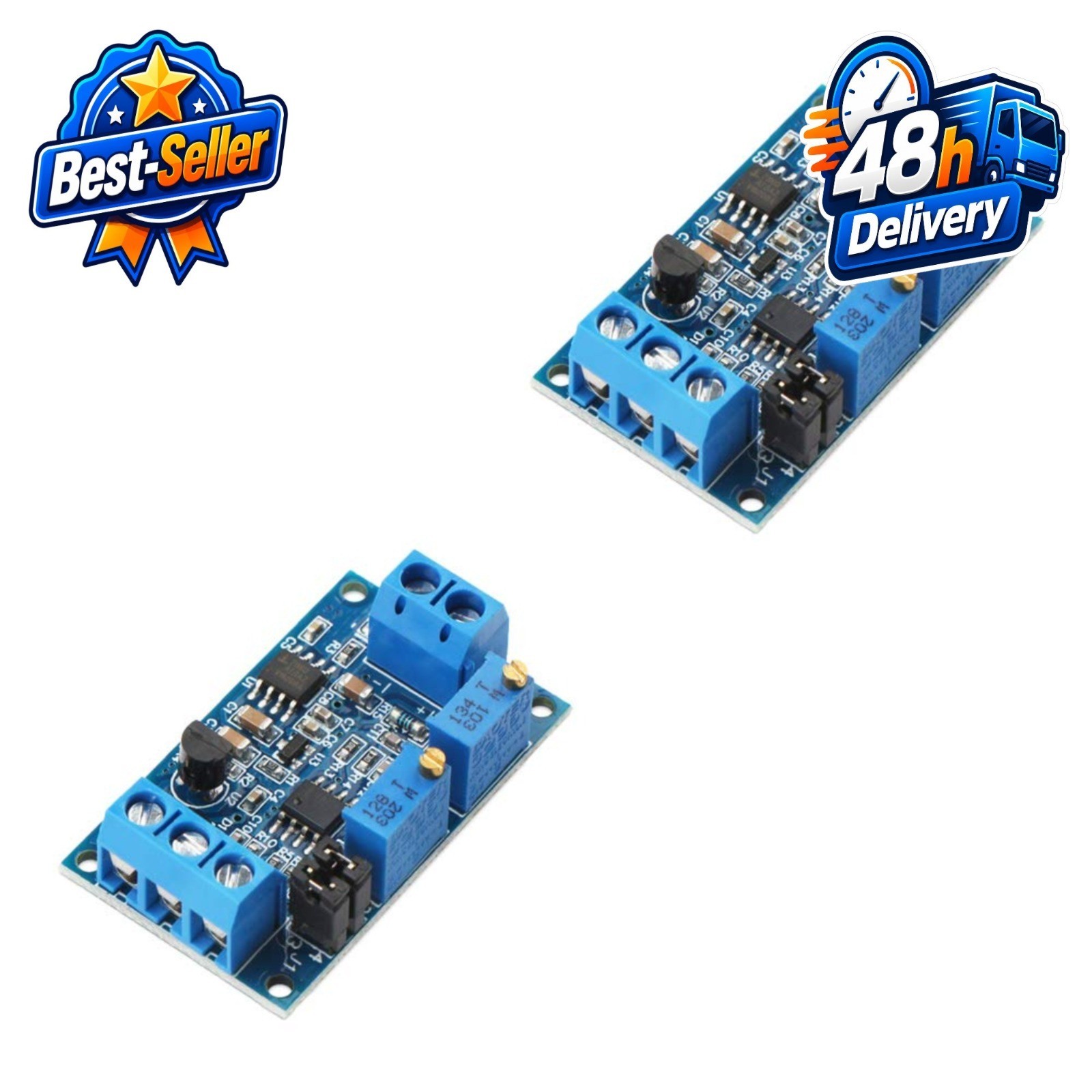 Ximimark 2Pcs Current to Voltage Converter Module 0-20mA to 0-10V