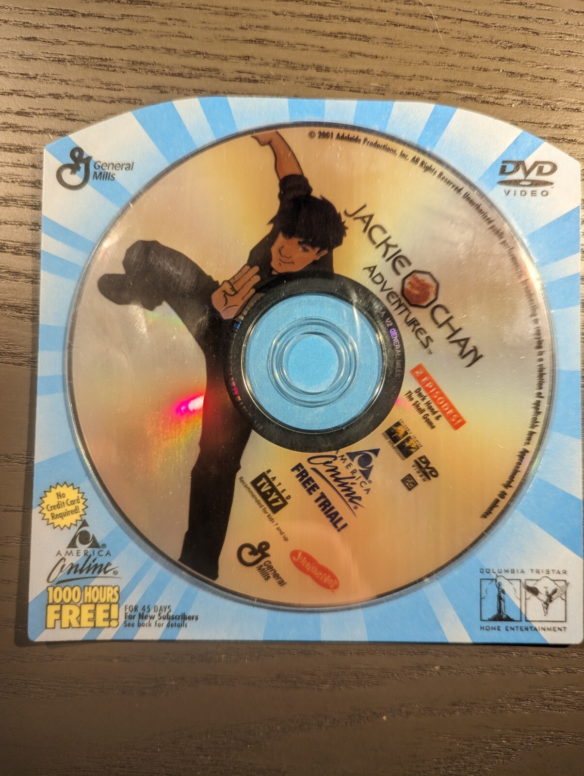 Jackie Chan Adventures - AOL CD-ROM - General Mills - 2 episodes on disc - New