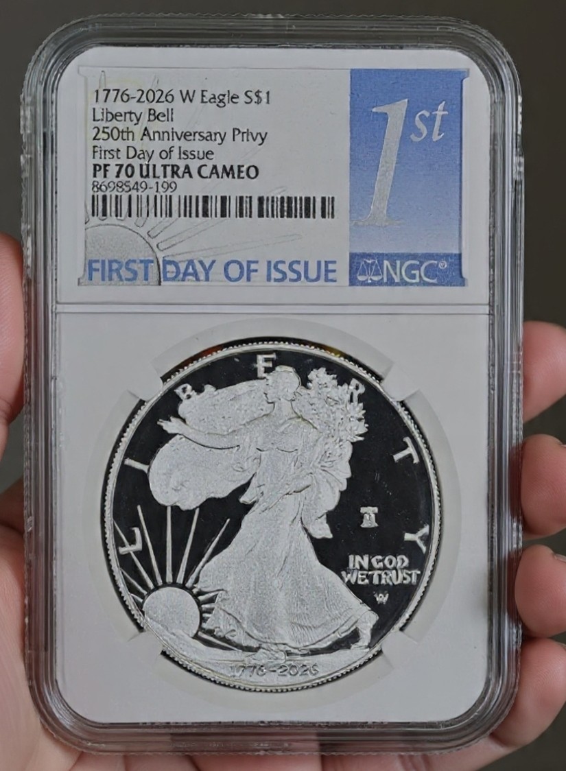 1776-2026 W Proof $1 American Silver Eagle NGC PF70UC Privy 250th Anniversary !