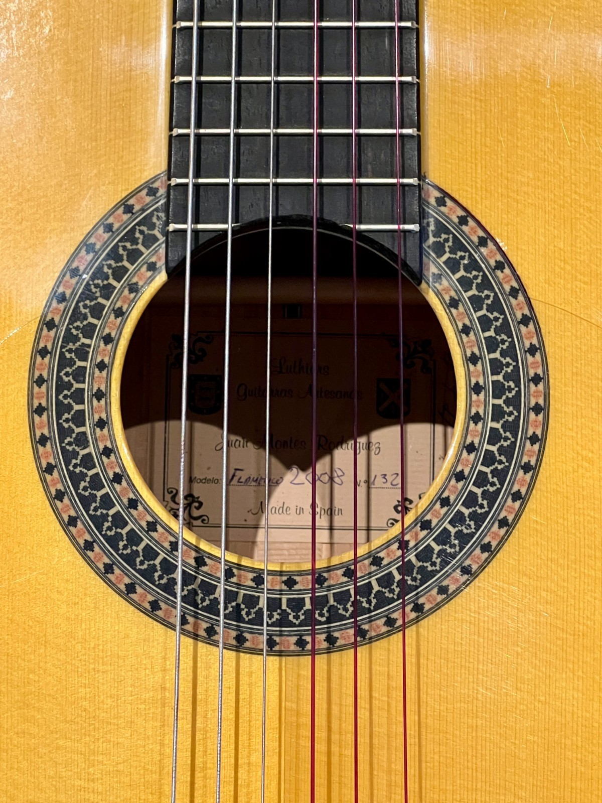 NEW Juan Montes Flamenco Guitar 132 w PEGS Cypress + Solid Spruce Top Made Spain