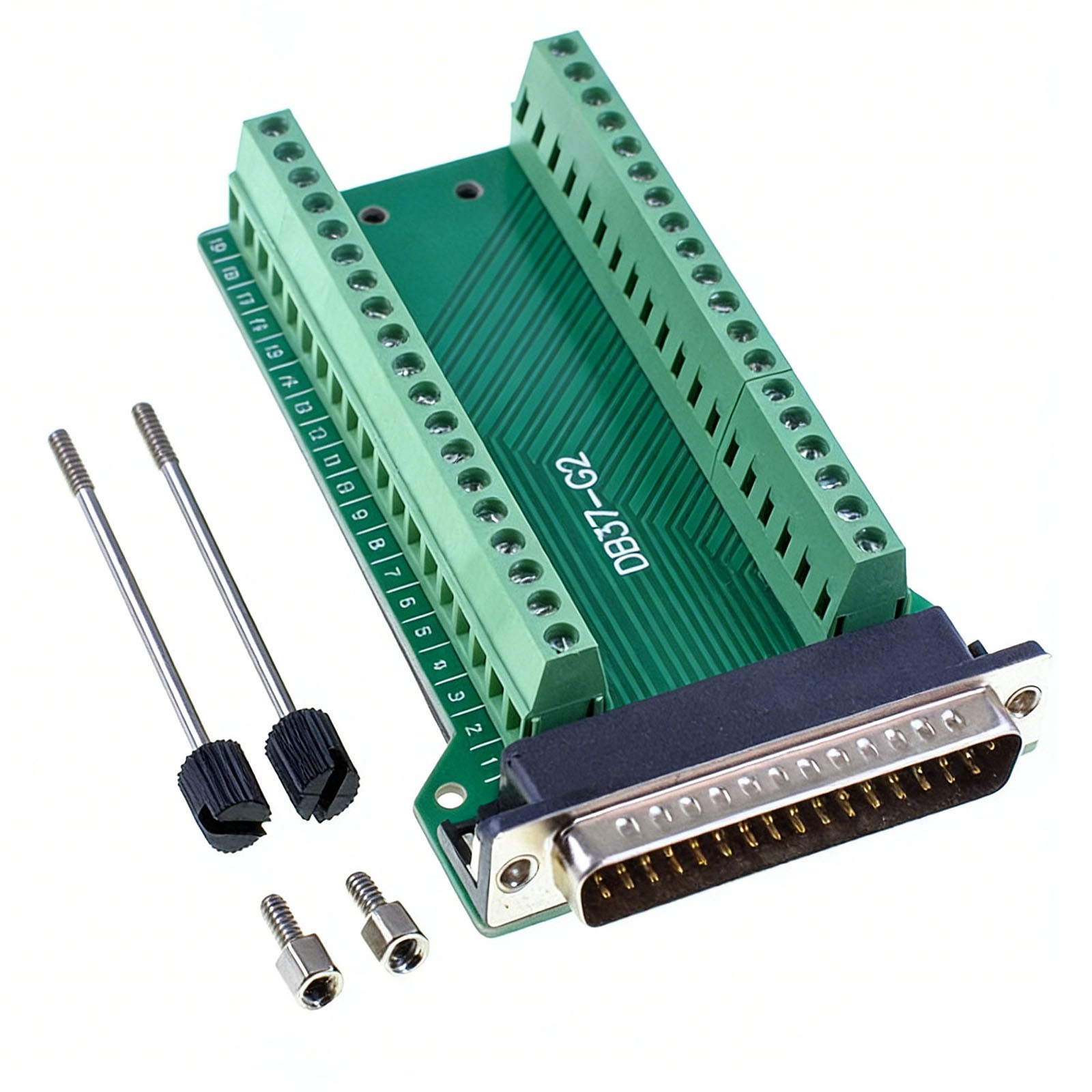 New DB37 Male Breakout Board Connector RS232 D-SUB Serial 37 Pin Port...