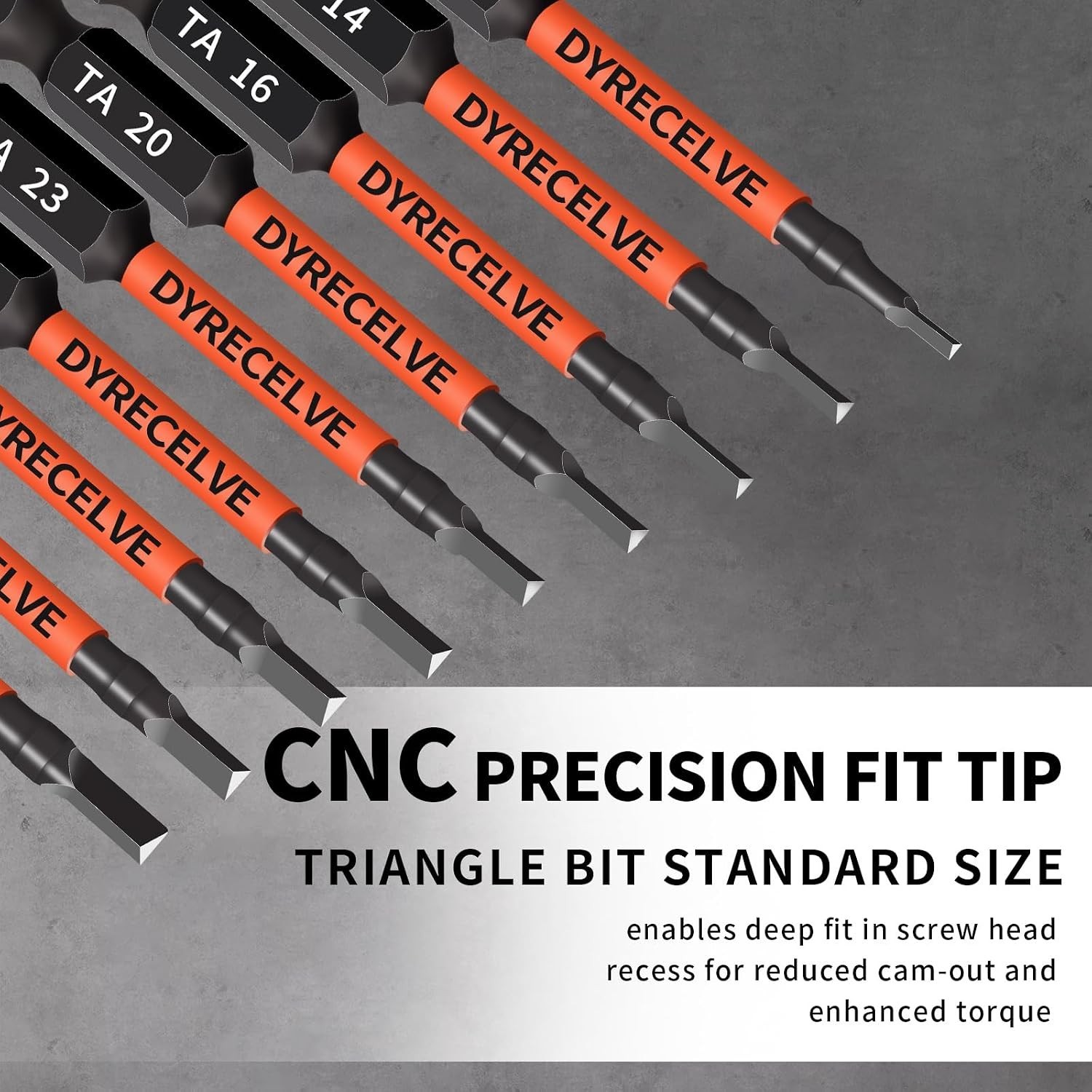 10-Pack Triangle Screwdriver Set - Premium S2 Steel Triangle Bit Set (2.56" Long