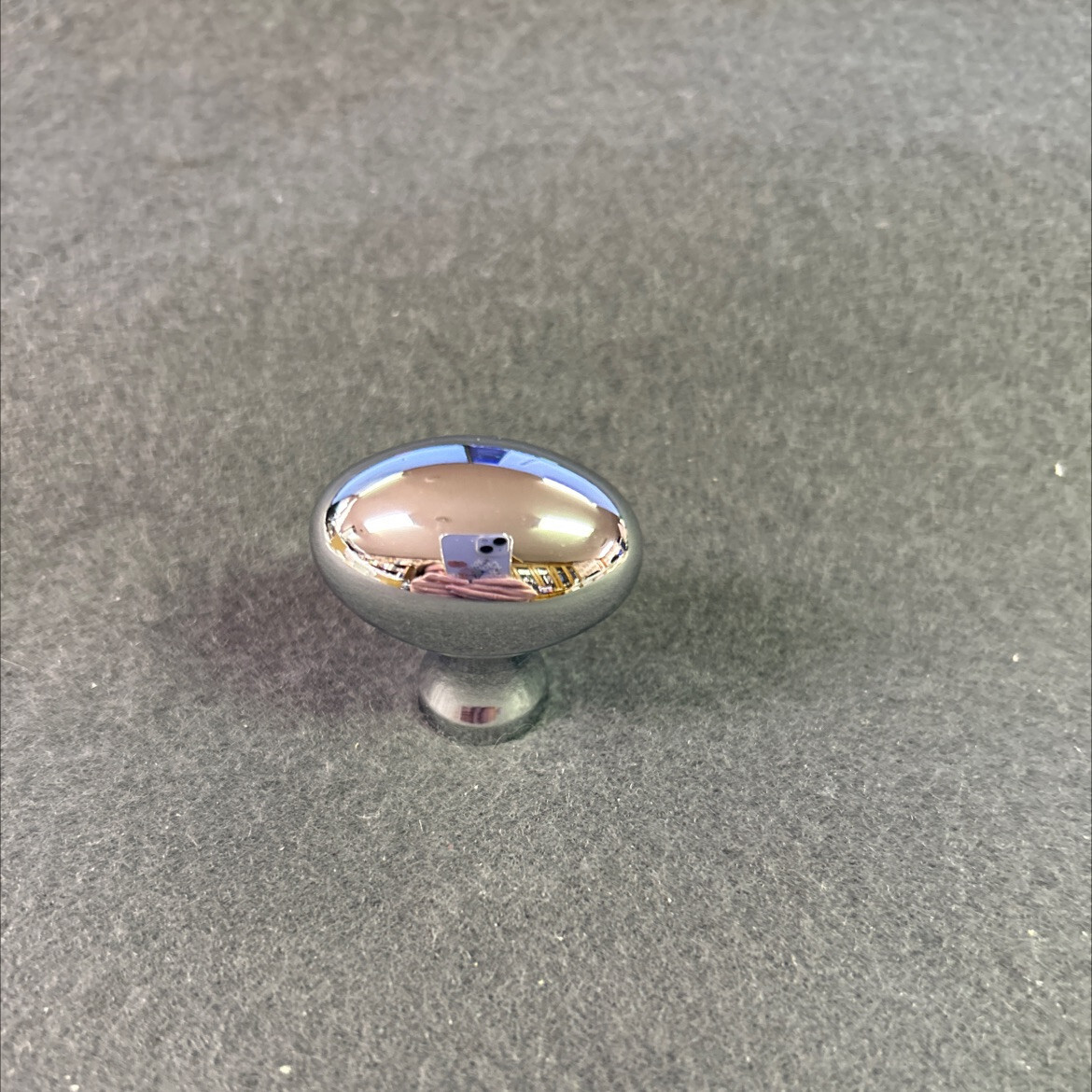 1-3/16" Football Knob Chrome Plated