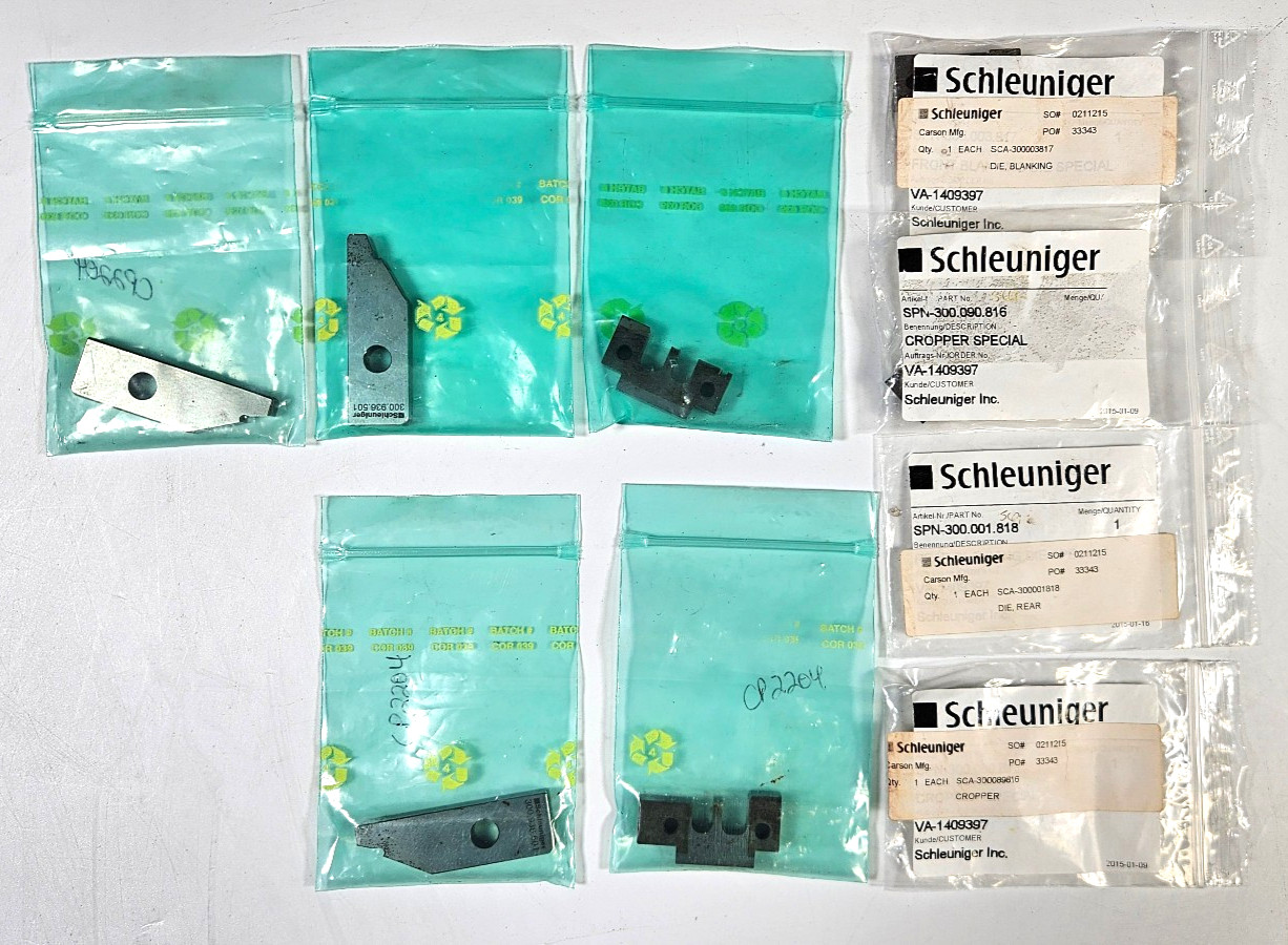 Schleuniger Wire Stripping Blades & Tooling PowerStrip MegaStrip -Lot 9pc [READ]
