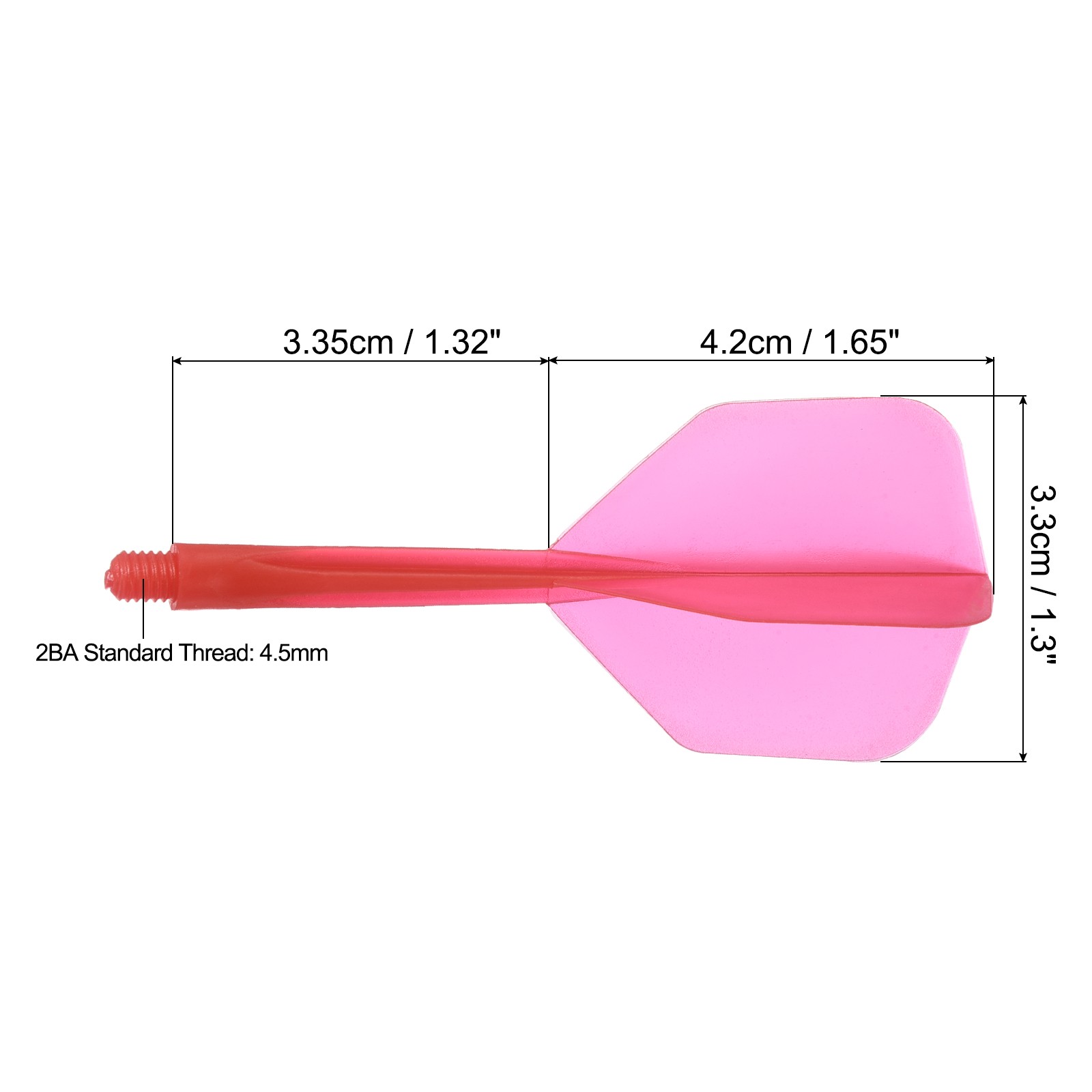 Integrated Dart Shaft Flights, 9 Pack Durable Dart Flight Set, Red