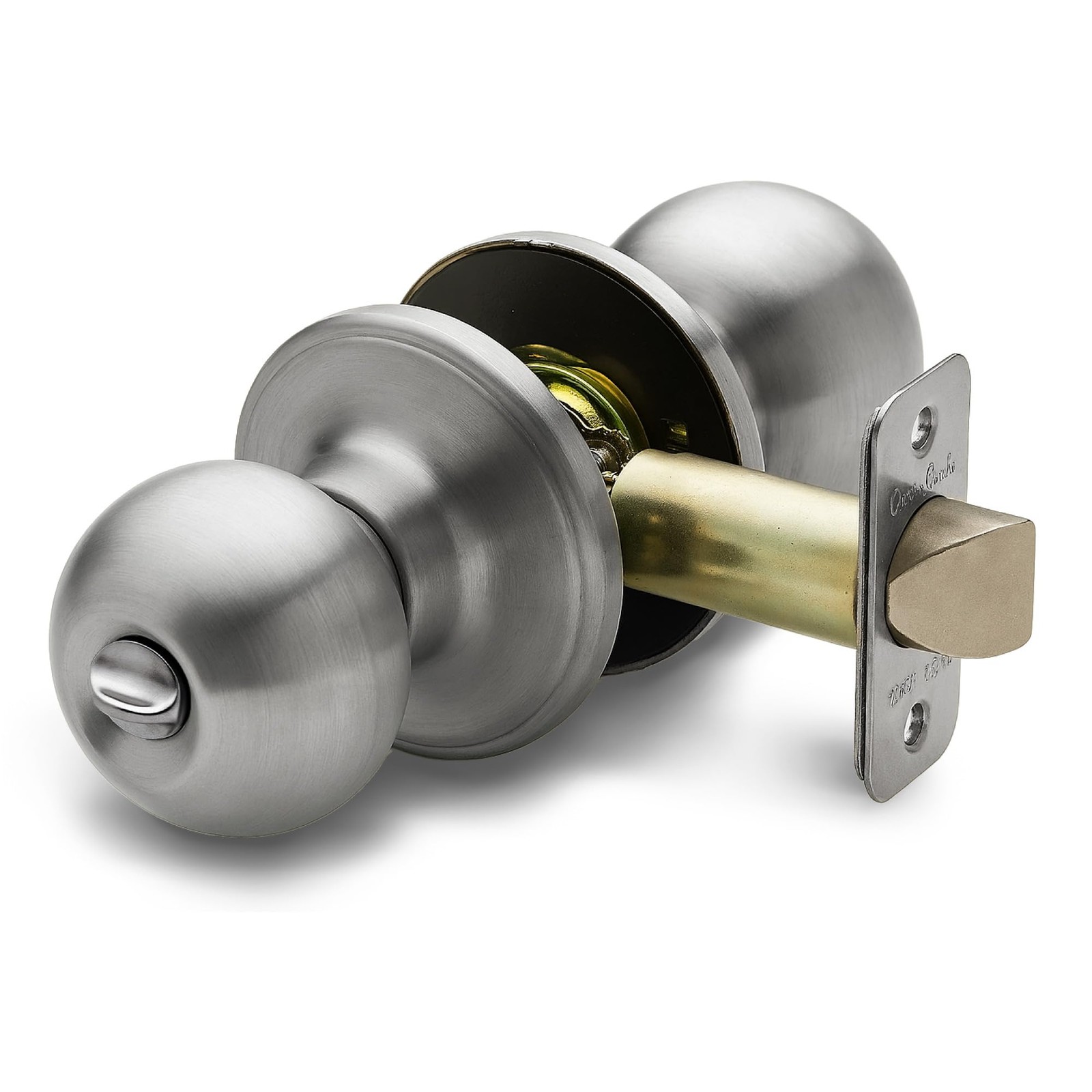 Copper Creek Privacy Interior Door Knob – ANSI 1 Pack, Stainless Steel
