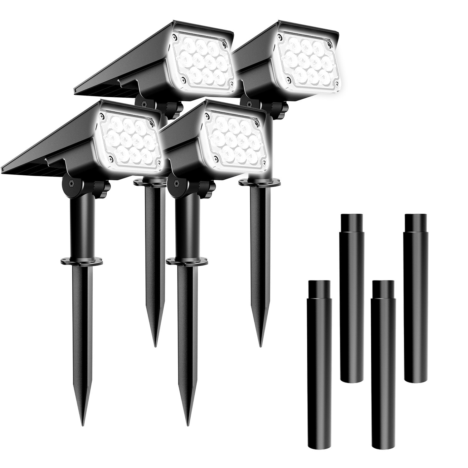 4Pcs Solar Spot Lights Landscape Light Outdoor Light Garden Yard Pathway Lamp US