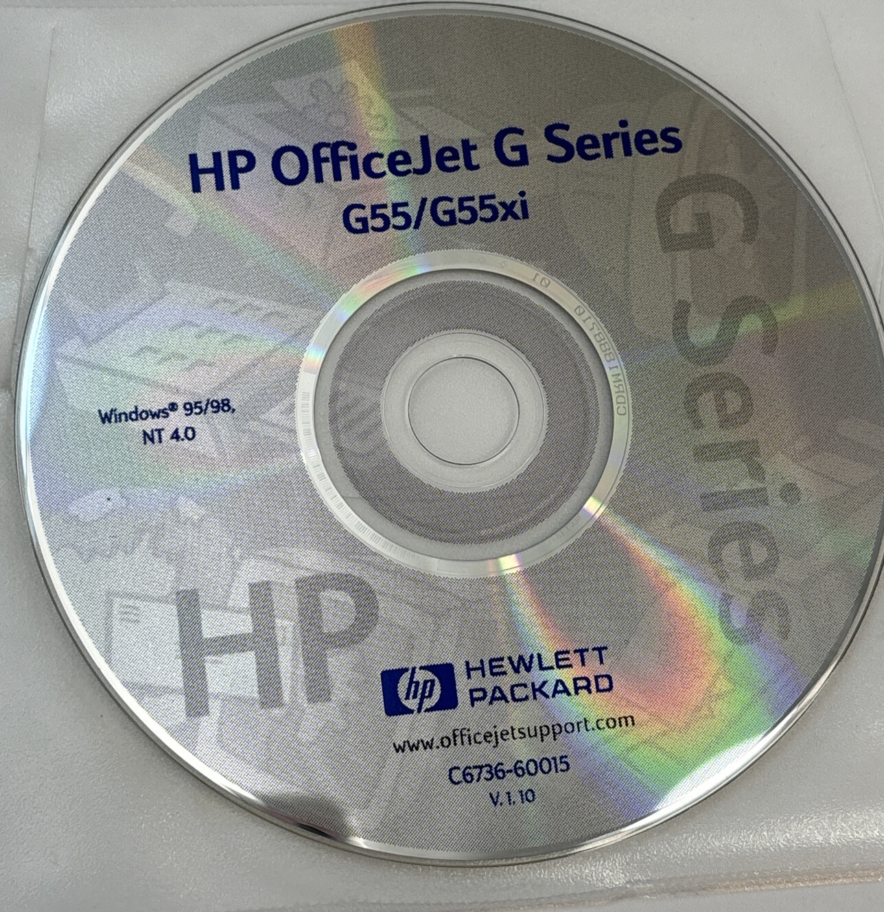 HP OfficeJet G Series Installation Disc G55/G55xi Windows 98